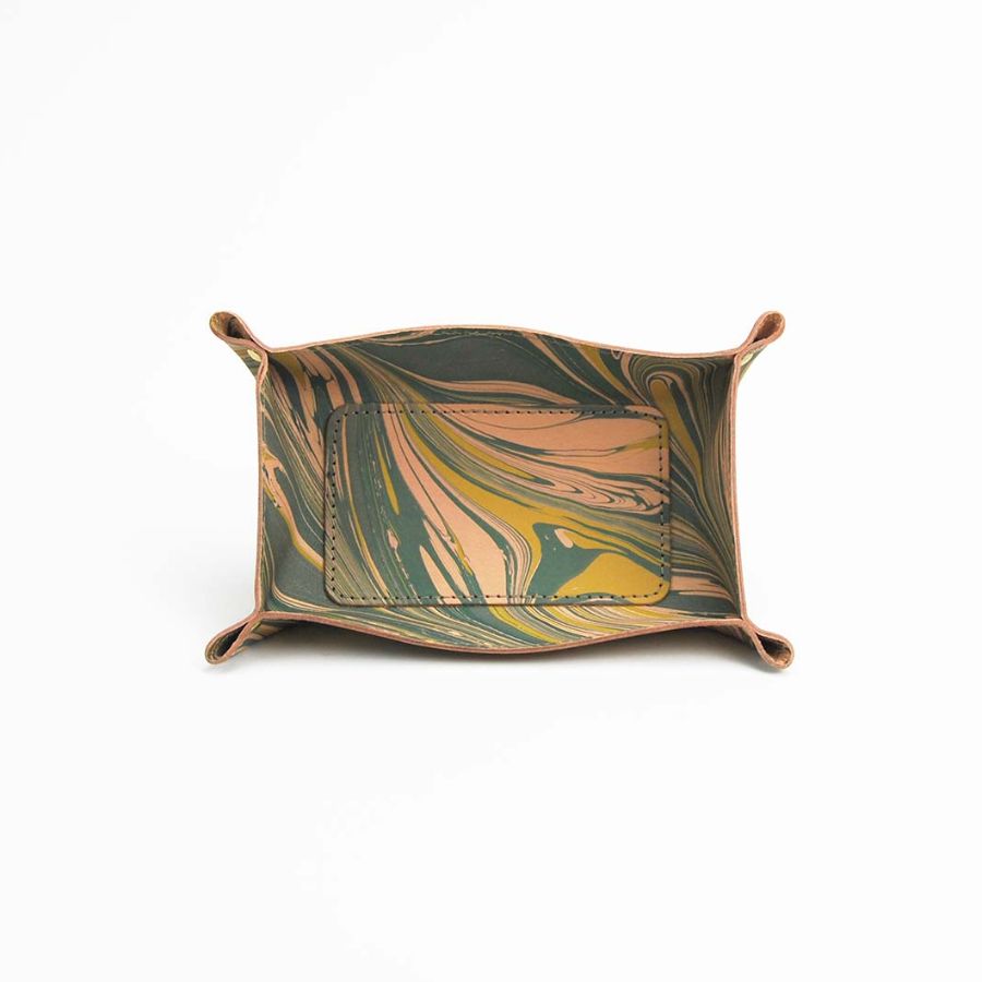 Marble Leather Valet Tray Shandells