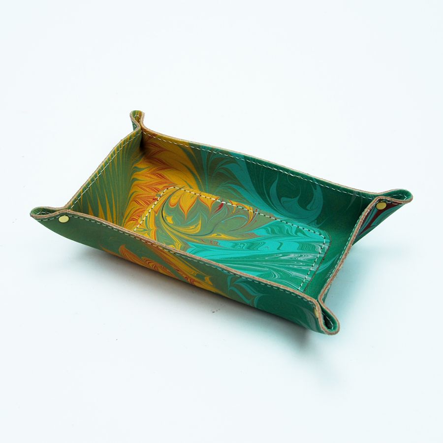 Marble Leather Valet Tray Shandells