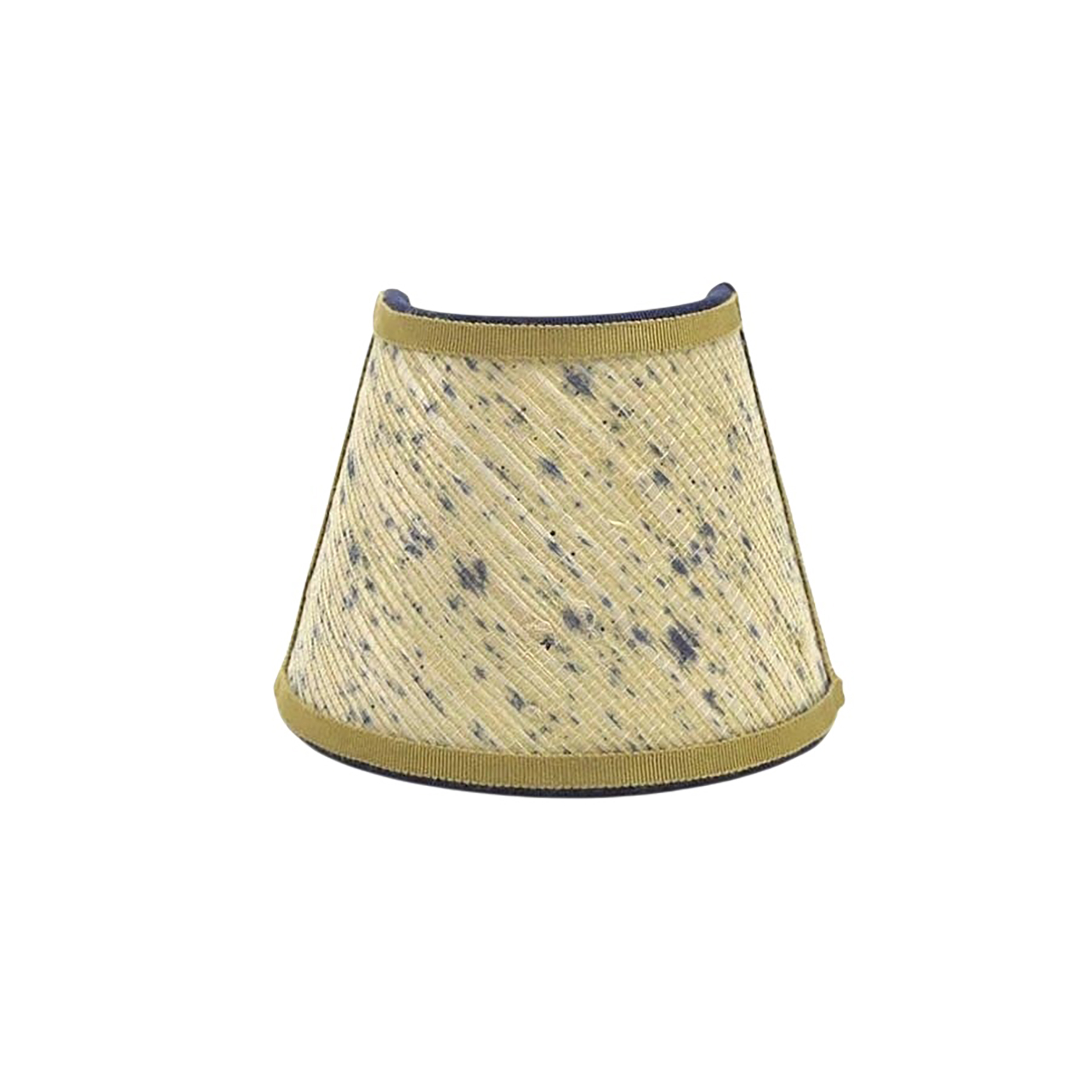 Indigo Splattered Grasscloth Night Light