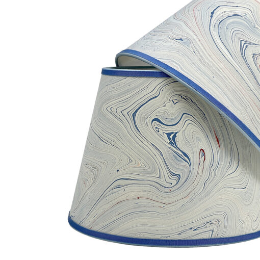 Marble Paper Lampshade - Blue Swirl - Image 2