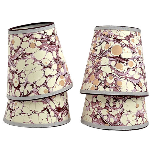 Raspberry Lace Sconce Shades
