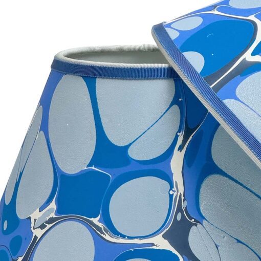 Marble Paper Lampshades, Pair - Image 2