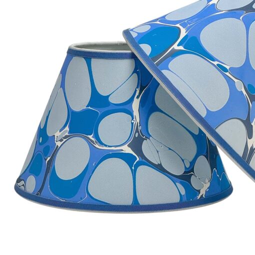 Marble Paper Lampshades, Pair - Image 3