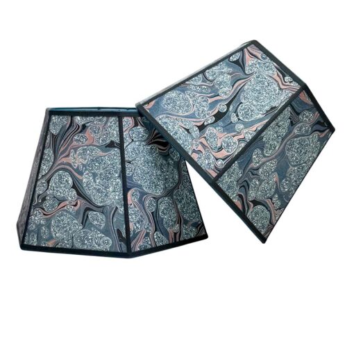 Marble Paper Lampshades - Pair