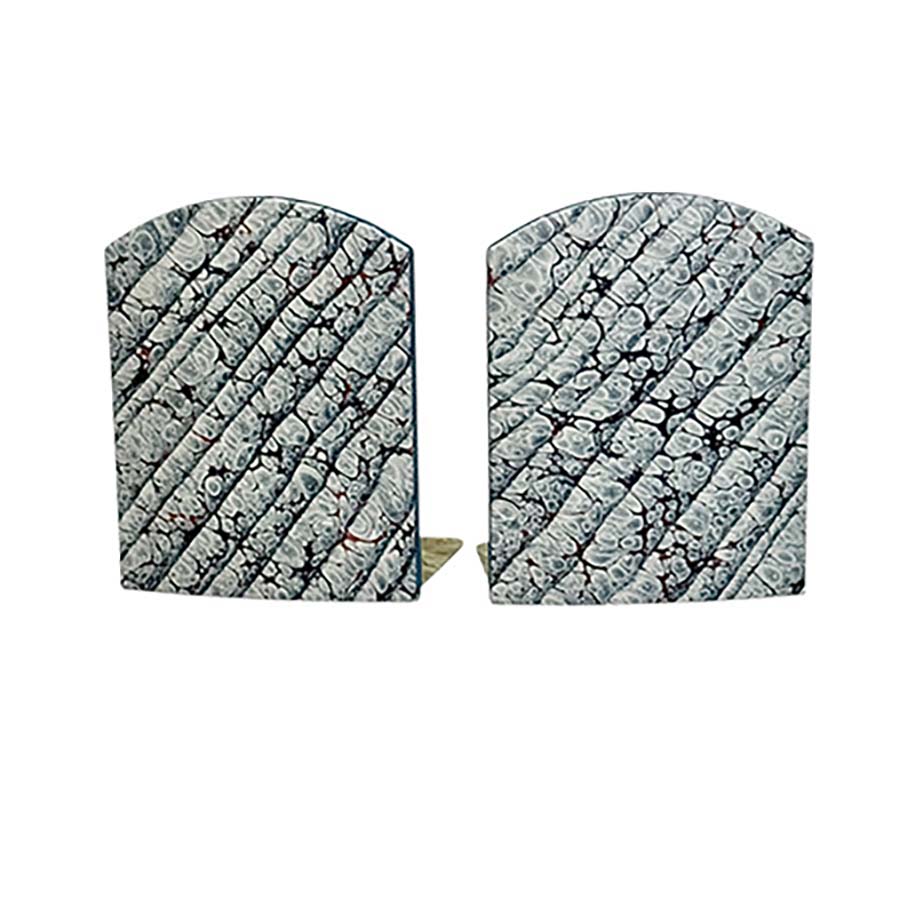 Marble Paper Bookends