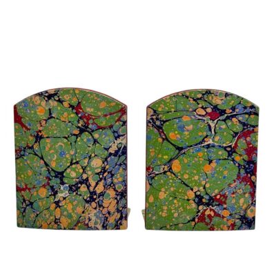 Marble Paper Bookends