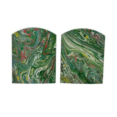 Marble Paper Bookends