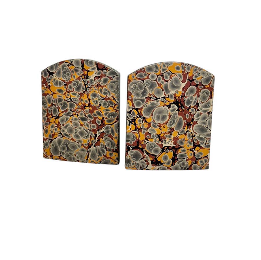Marble Paper Bookends