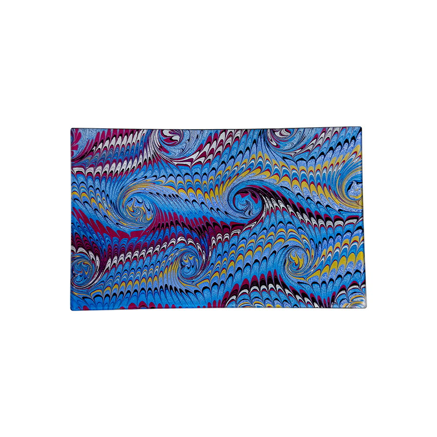 Marble Paper Glass Tray 5" x 8"