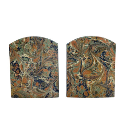 Marble Paper Bookends