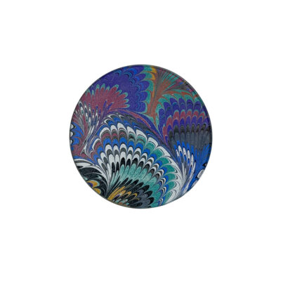 Marble Paper Glass Tray 4" Round