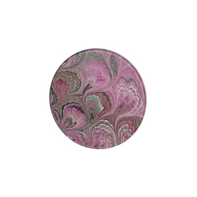Marble Paper Glass Tray 4" Round