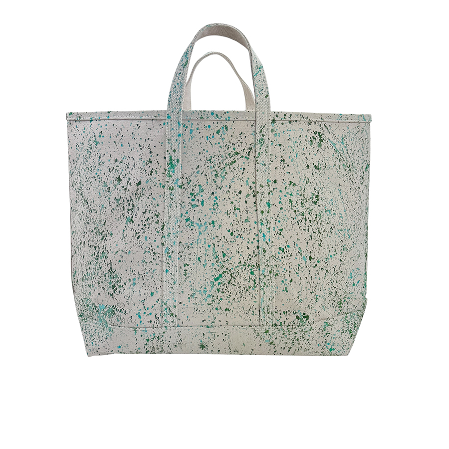 Splatter Tote Bag – Green and Aqua